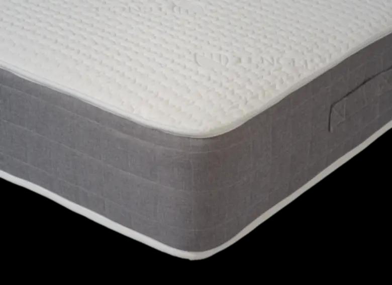 DBZ Beds divans 2000 Series Orthopedic Non Tufted Hybrid Grey Linen Border Mattress Medium Firm